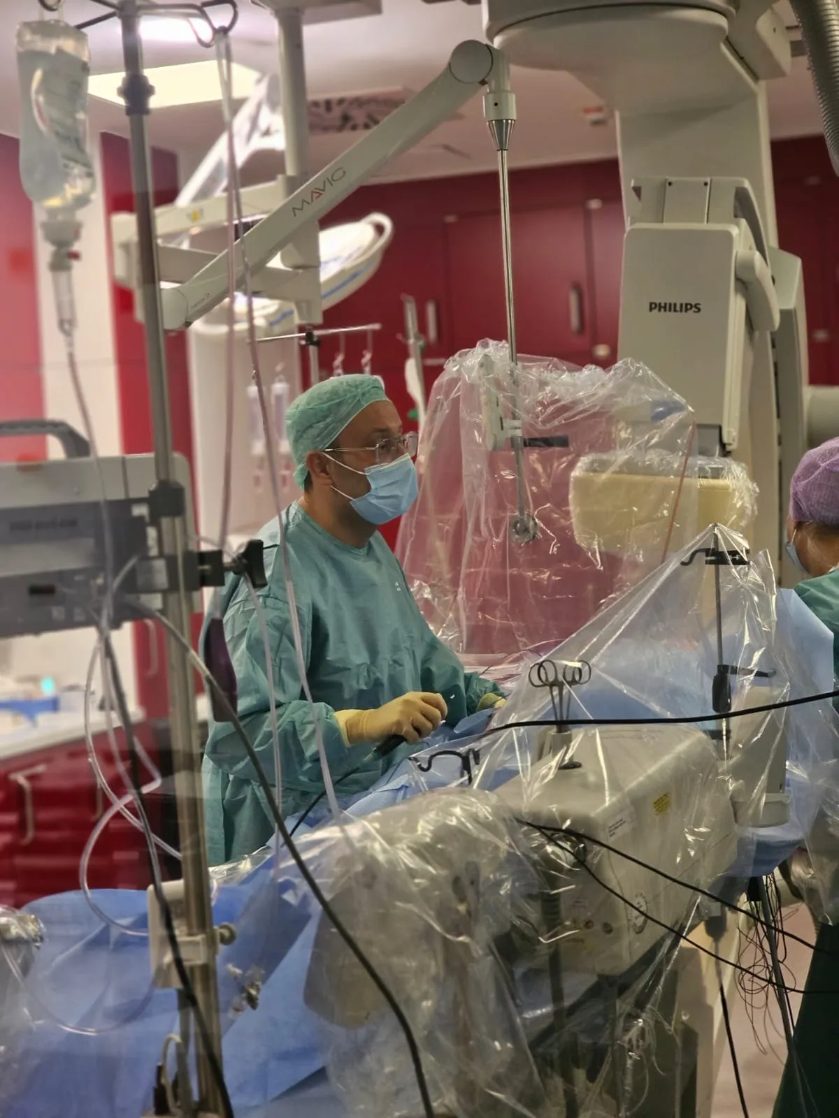 Ablation procedure in progress