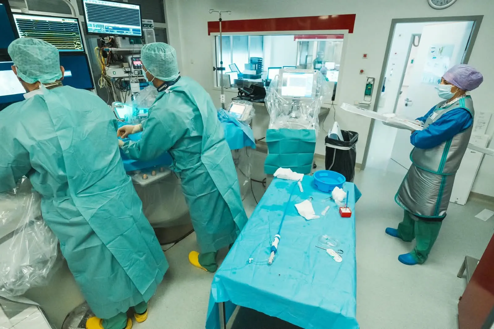 The procedure team in the electrophysiology lab